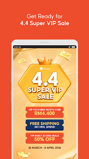 Shopee 4.4 Super VIP ekran görüntüsü