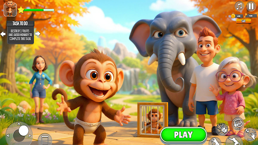 Pranks Monkey Animal Simulator ekran görüntüsü