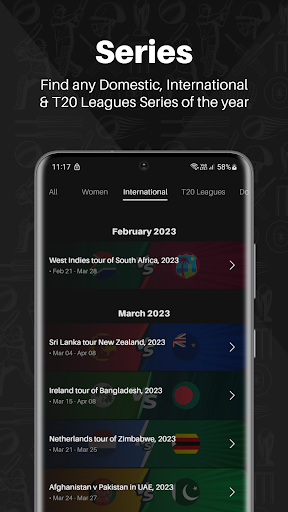 CricScore - Live Cricket Score ekran görüntüsü