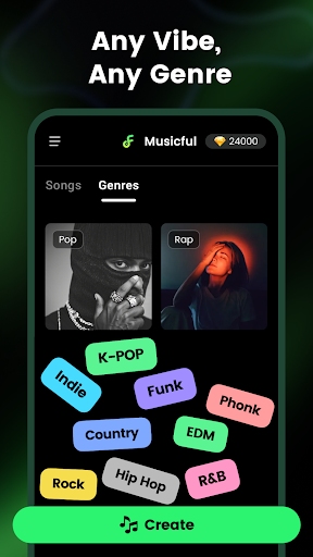 AI Song & Music Maker-Musicful ekran görüntüsü