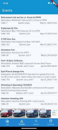 Pierce County Scanner ekran görüntüsü