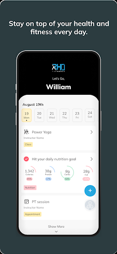 RHO Fitness ekran görüntüsü