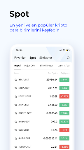 BingX BTC Kripto Satın Al ekran görüntüsü