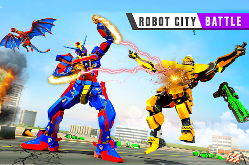 Police Shark Robot Car Games ekran görüntüsü