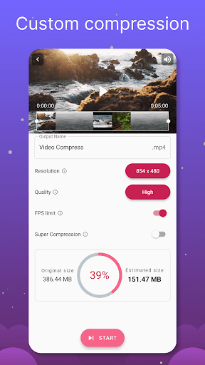 Videos & Movies Compressor ekran görüntüsü