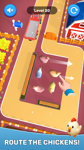 Chicken Route Puzzle ekran görüntüsü