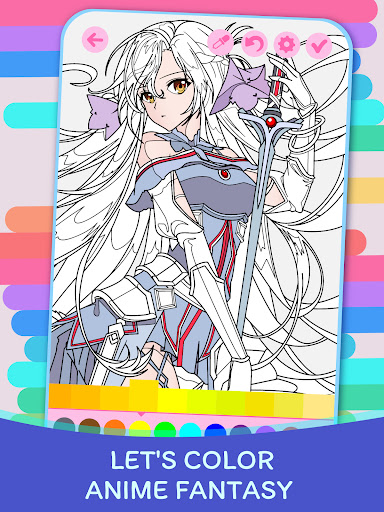 Anime Fantasy Coloring Book ekran görüntüsü