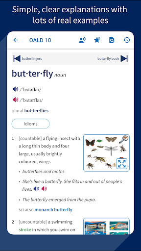 Oxford Advanced Learner's Dict ekran görüntüsü