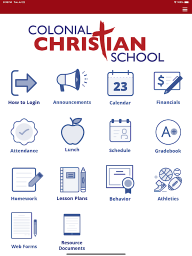Colonial Christian School ekran görüntüsü