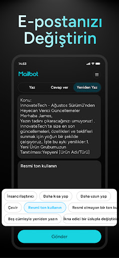 Mailbot - AI Email Writer ekran görüntüsü