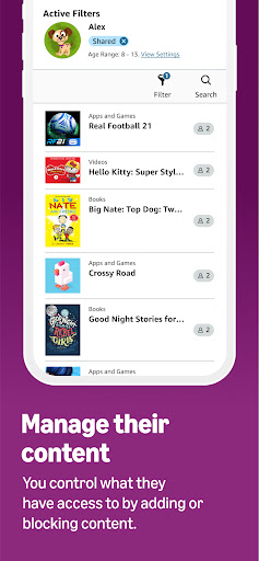 Amazon Kids Parent Dashboard ekran görüntüsü