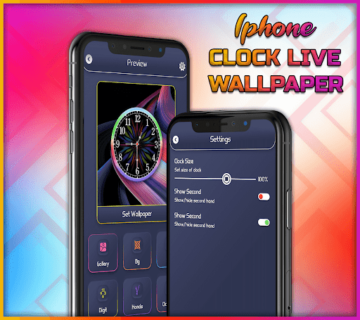 iPhone Clock Live Wallpaper ekran görüntüsü