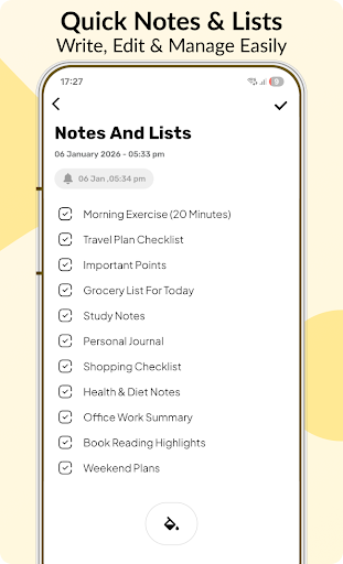 Notes And Lists ekran görüntüsü
