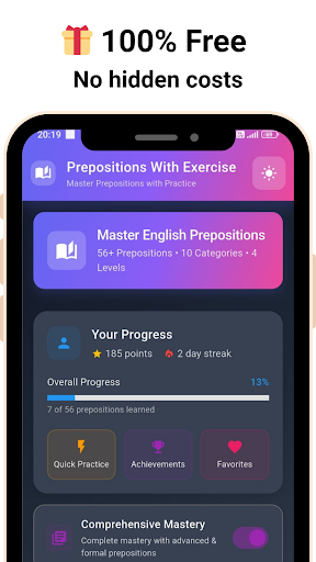 Prepositions with Exercise ekran görüntüsü