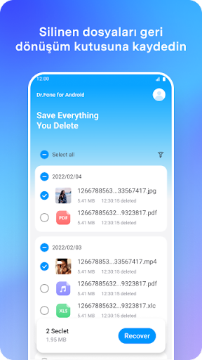 Dr.Fone -Data & Photo Recovery ekran görüntüsü