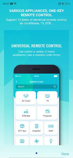 Ocrustar remote control ekran görüntüsü