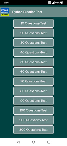 Python Practice Test ekran görüntüsü