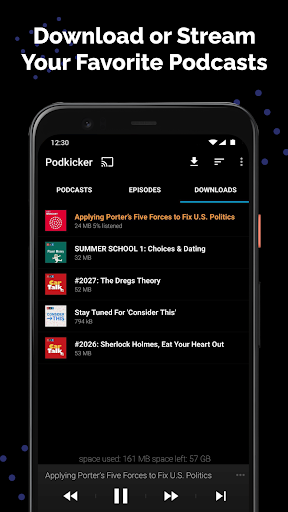Podkicker - Podcast App Player ekran görüntüsü