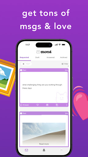 mond - anonymous q&a platform ekran görüntüsü