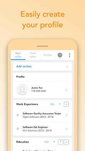 VisualCV Resume & CV Builder ekran görüntüsü