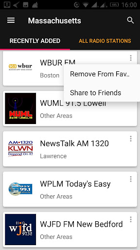 Massachusetts Radio Stations ekran görüntüsü