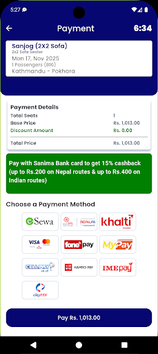 Sanjog Travels Pvt. Ltd. ekran görüntüsü