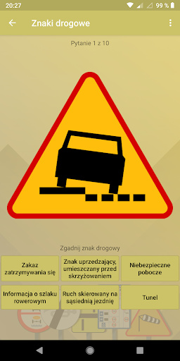 Znaki drogowe w Polsce: quiz o ekran görüntüsü