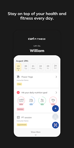 Curl Fitness ekran görüntüsü