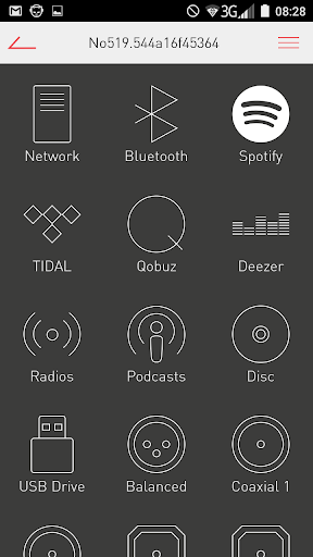 Mark Levinson Control ekran görüntüsü