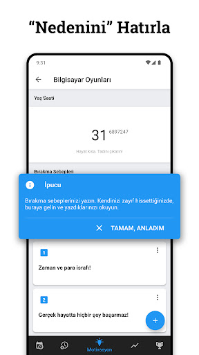 Quitzilla: Bağımlılık Takibi ekran görüntüsü