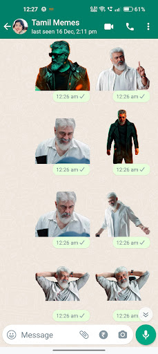 Ajith Thunivu Stickers ekran görüntüsü