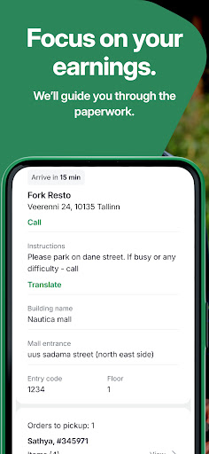 Bolt Food Courier ekran görüntüsü