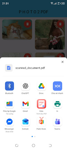 Convert photos to PDF ekran görüntüsü