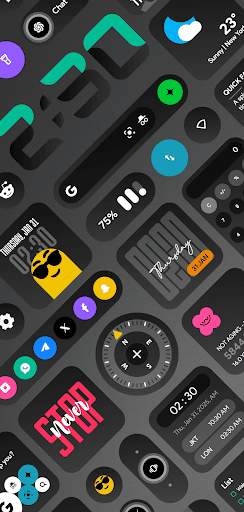 DarkGlass Widgets ekran görüntüsü