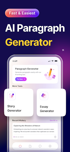 AI Paragraph - Story Writer ekran görüntüsü