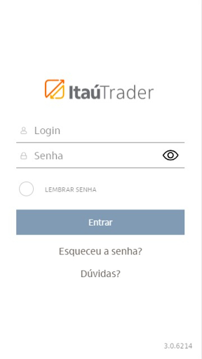 Itaú Trader ekran görüntüsü