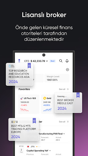 markets.com Yatırım uygulaması ekran görüntüsü