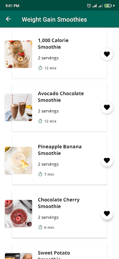Weight Gain Smoothie Recipes ekran görüntüsü