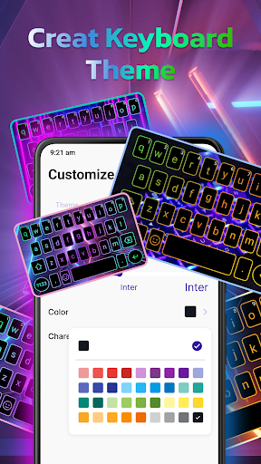 LED Neon Keyboard Theme Maker ekran görüntüsü