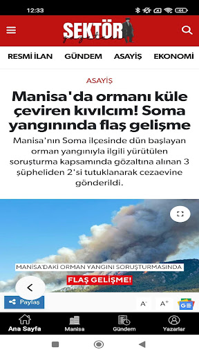Sektör Gazetesi ekran görüntüsü