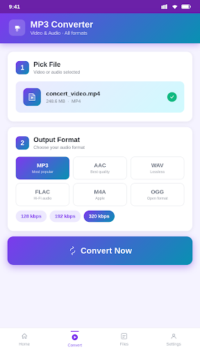 MP3 Converter: Video to Audio ekran görüntüsü
