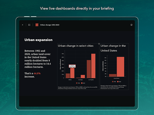 ArcGIS StoryMaps Briefings ekran görüntüsü