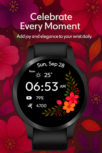 Colorful Floral WatchFace ekran görüntüsü