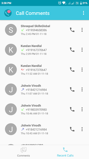 Call Comments ekran görüntüsü
