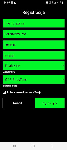 OCR BodyTune ekran görüntüsü