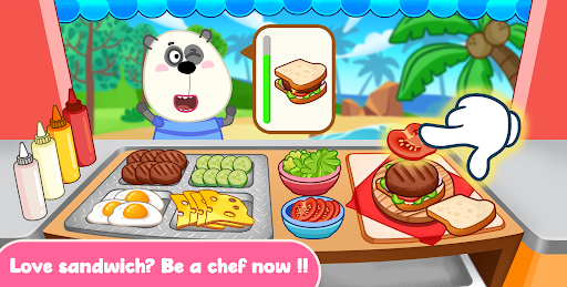 Wolfoo Cooking Game - Sandwich ekran görüntüsü