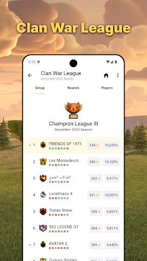 War Report for Clash of Clans ekran görüntüsü