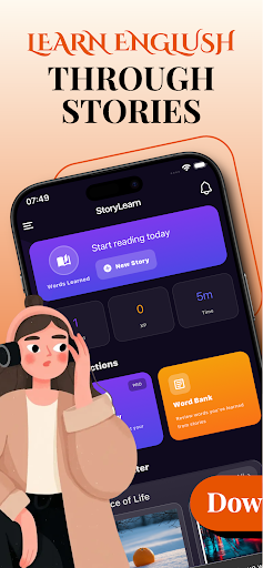 Learn English with AI Stories ekran görüntüsü