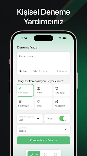 Yapay Zeka Deneme Yazarı ekran görüntüsü