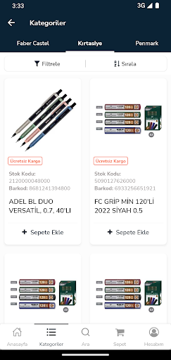 Özgüven Kırtasiye ekran görüntüsü